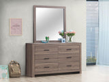 Brantford 6-drawer Dresser with Mirror Barrel Oak - 207043M