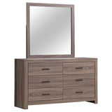 Brantford 6-drawer Dresser with Mirror Barrel Oak - 207043M