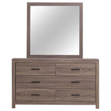 Brantford 6-drawer Dresser with Mirror Barrel Oak - 207043M