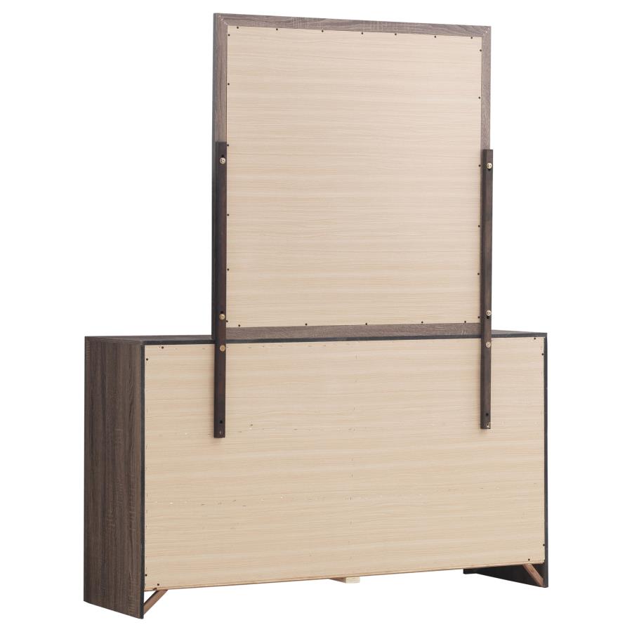 Brantford 6-drawer Dresser with Mirror Barrel Oak - 207043M