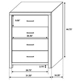 Brantford 5-piece Eastern King Bedroom Set Coastal White - 207050KE-S5