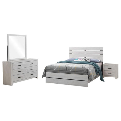 Brantford 4-piece Eastern King Bedroom Set Coastal White - 207051KE-S4