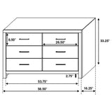 Brantford 4-piece Eastern King Bedroom Set Coastal White - 207051KE-S4