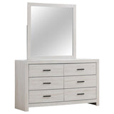 Brantford 6-drawer Dresser with Mirror Coastal White - 207053M
