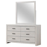 Brantford 6-drawer Dresser with Mirror Coastal White - 207053M