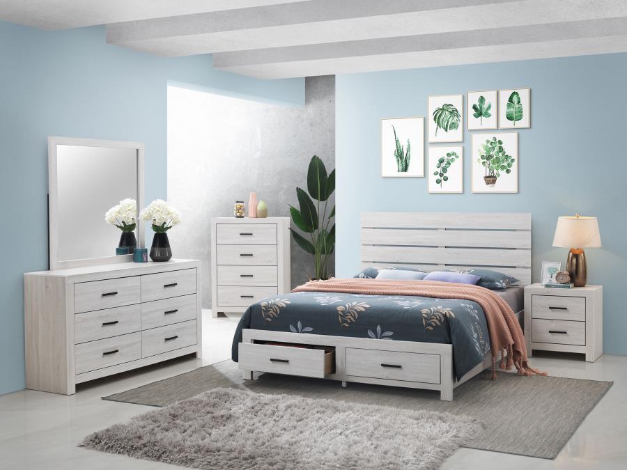Brantford 6-drawer Dresser with Mirror Coastal White - 207053M