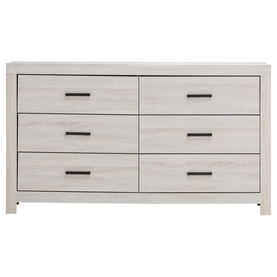 Brantford 6-drawer Dresser Coastal White - 207053
