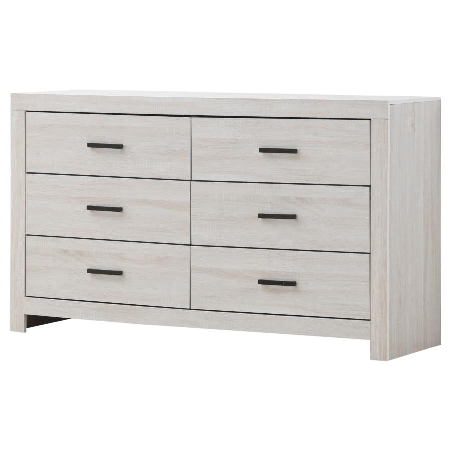 Brantford 6-drawer Dresser Coastal White - 207053
