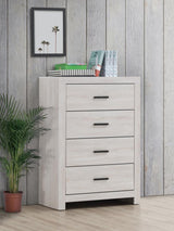 Brantford 4-drawer Bedroom Chest Coastal White - 207055