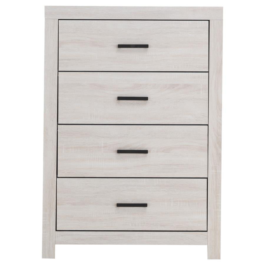 Brantford 4-drawer Bedroom Chest Coastal White - 207055