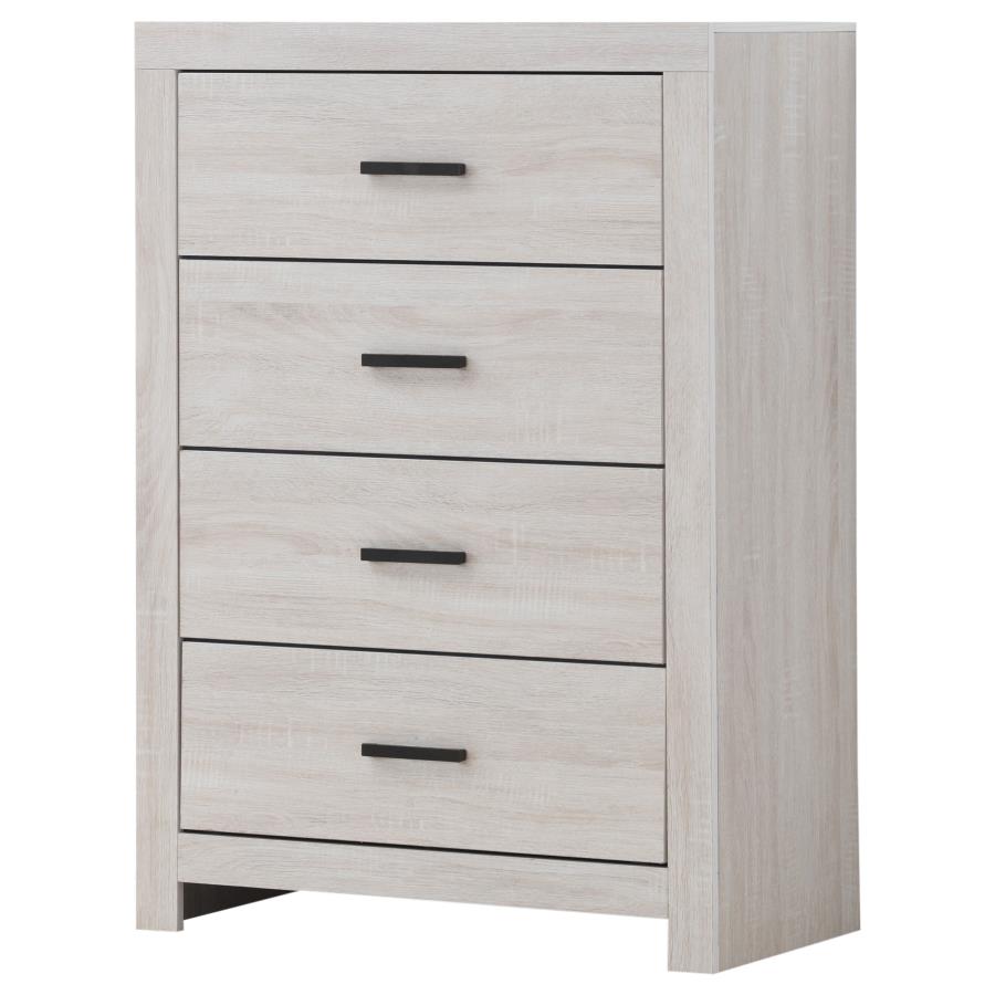 Brantford 4-drawer Bedroom Chest Coastal White - 207055