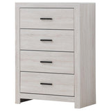 Brantford 4-drawer Bedroom Chest Coastal White - 207055