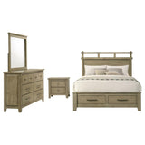 Hazlewood 4-piece Eastern King Bedroom Set Vineyard Oak - 207530KE-S4