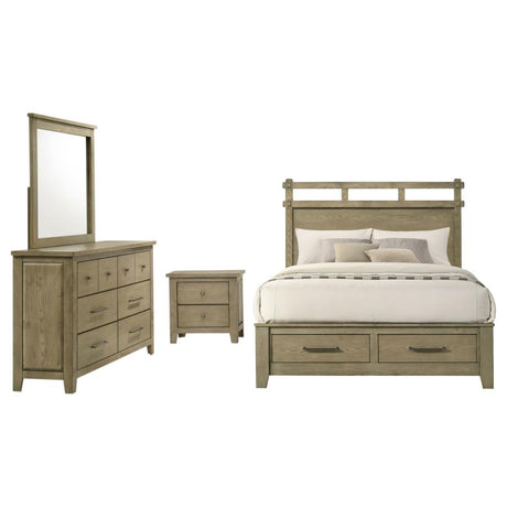 Hazlewood 4-piece Eastern King Bedroom Set Vineyard Oak - 207530KE-S4
