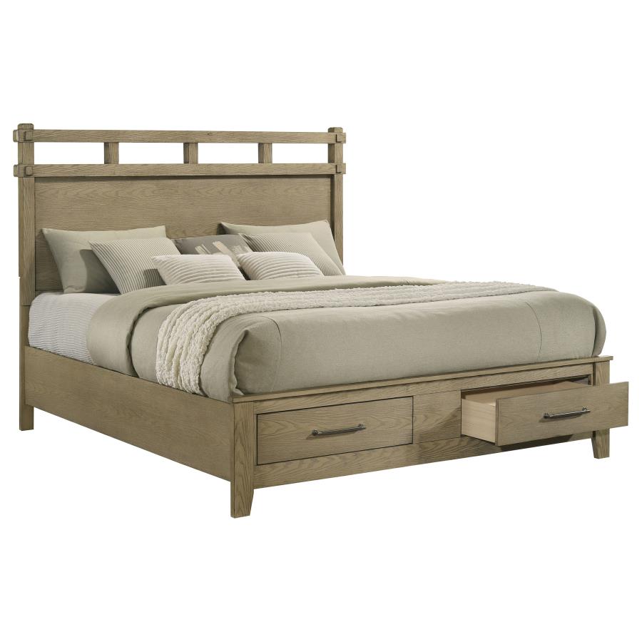 Hazlewood 59-inch Eastern King Storage Bed Vineyard Oak - 207530KE