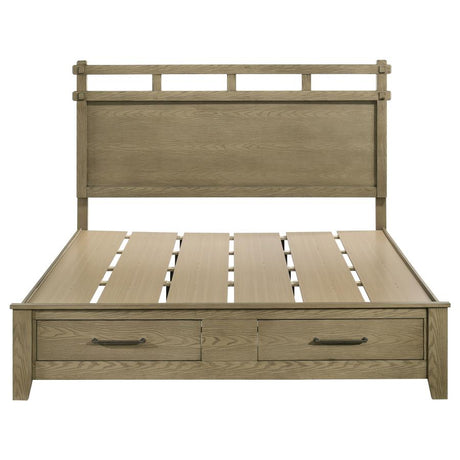 Hazlewood 59-inch Eastern King Storage Bed Vineyard Oak - 207530KE