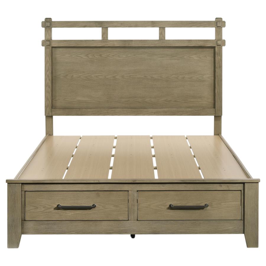 Hazlewood 59-inch Queen Panel Storage Bed Vineyard Oak - 207530Q