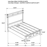 Hazlewood 59-inch Queen Panel Storage Bed Vineyard Oak - 207530Q