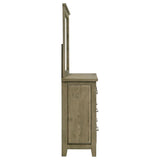 Hazlewood 6-drawer Bedroom Dresser with Mirror Vineyard Oak - 207533M