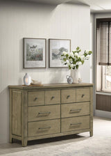 Hazlewood 6-drawer Bedroom Dresser Cabinet Vineyard Oak - 207533