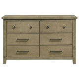 Hazlewood 6-drawer Bedroom Dresser Cabinet Vineyard Oak - 207533