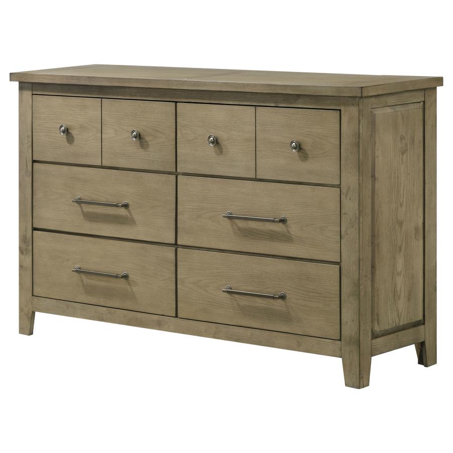 Hazlewood 6-drawer Bedroom Dresser Cabinet Vineyard Oak - 207533