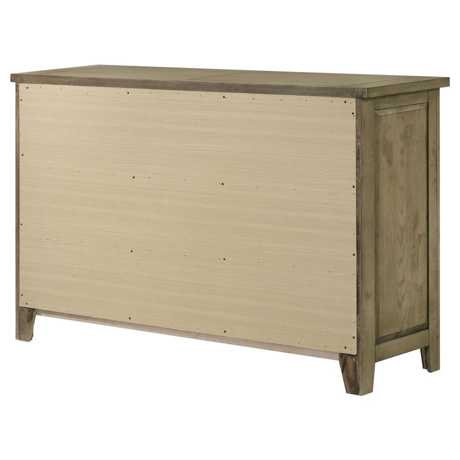 Hazlewood 6-drawer Bedroom Dresser Cabinet Vineyard Oak - 207533