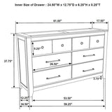 Hazlewood 6-drawer Bedroom Dresser Cabinet Vineyard Oak - 207533