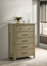 Hazlewood 5-drawer Bedroom Chest of Drawers Vineyard Oak - 207535