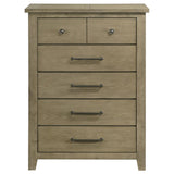 Hazlewood 5-drawer Bedroom Chest of Drawers Vineyard Oak - 207535