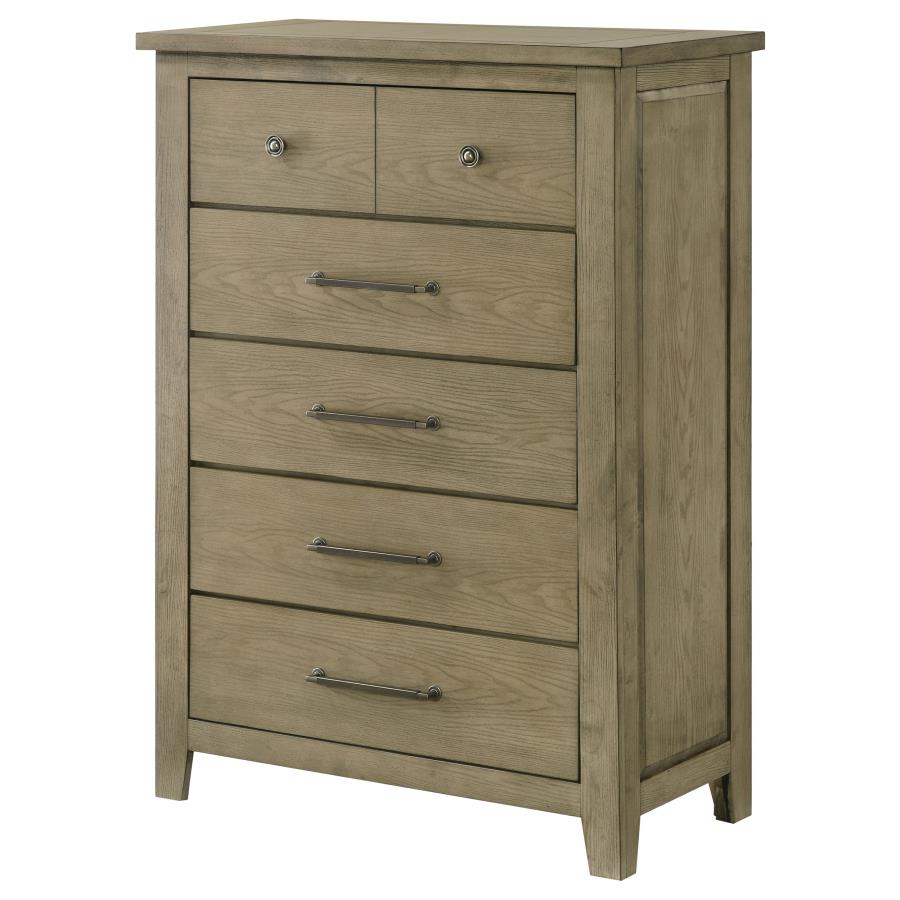 Hazlewood 5-drawer Bedroom Chest of Drawers Vineyard Oak - 207535