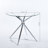 Compact Dining Table With Glass Top