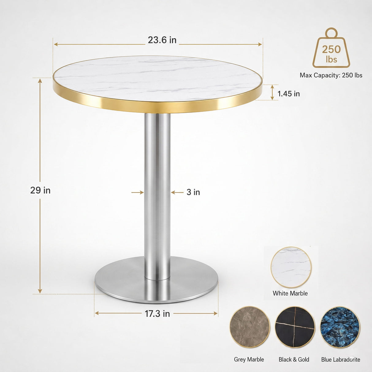 Elegant Modern Round Bistro Table