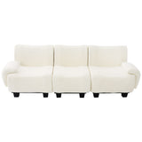 3 Seater Sofa Couch With Curved Armrests