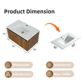 Wall Mounted Floating Bathroom Vanity With Sink And Drawers