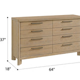 8 Drawer Dresser With Rustic Design