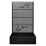 Planter Box With Trellis, Outdoor Raised Garden Bed With Privacy Screen Lattice Panels For Patio - Black