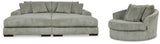 Lindyn Super Chaise with Oversized Swivel Chair - 21105U5