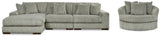 Lindyn 3-Piece Sectional and Oversized Swivel Accent Chair - 21105U6