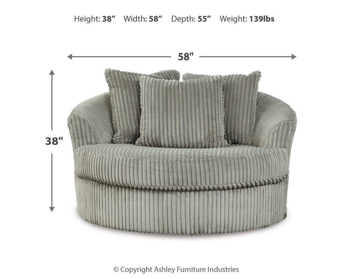 Lindyn 2-Piece Sectional Sofa and Oversized Swivel Accent Chair - 21105U3