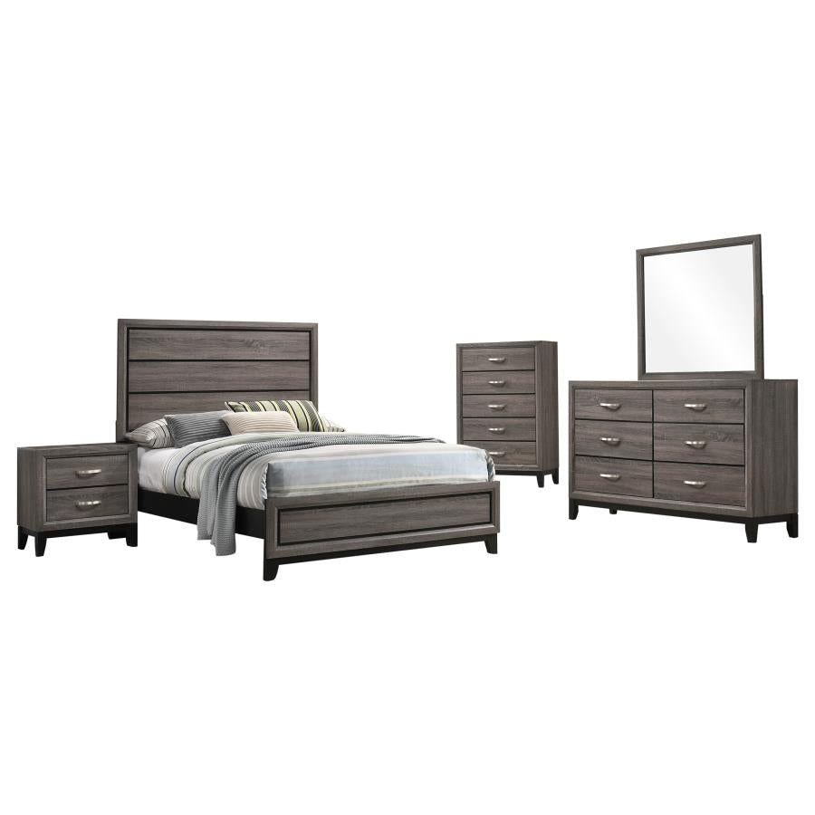 Watson 5-piece Full Bedroom Set Grey Oak - 212421F-S5