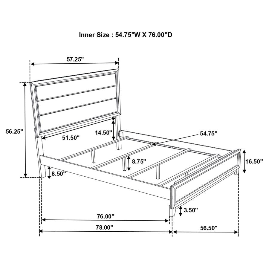Watson 5-piece Full Bedroom Set Grey Oak - 212421F-S5