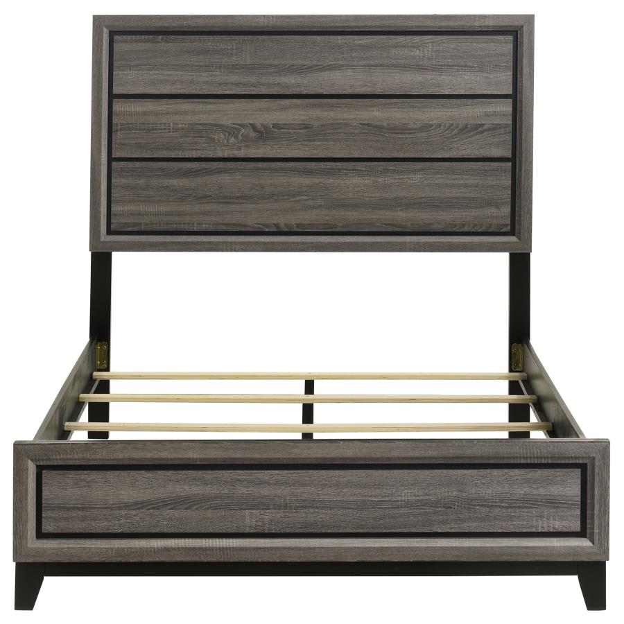 Watson Wood Full Panel Bed Grey Oak - 212421F