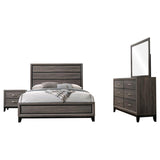 Watson 4-piece Eastern King Bedroom Set Grey Oak - 212421KE-S4