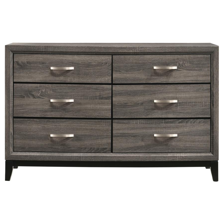 Watson 4-piece Eastern King Bedroom Set Grey Oak - 212421KE-S4