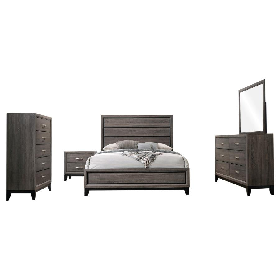Watson 5-piece Eastern King Bedroom Set Grey Oak - 212421KE-S5