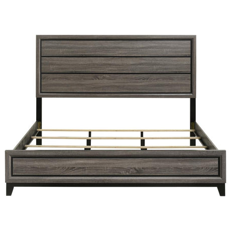 Watson Wood Eastern King Panel Bed Grey Oak - 212421KE