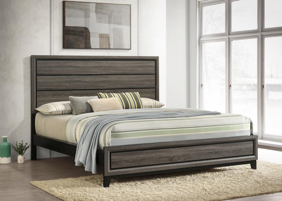 Watson Wood California King Panel Bed Grey Oak - 212421KW