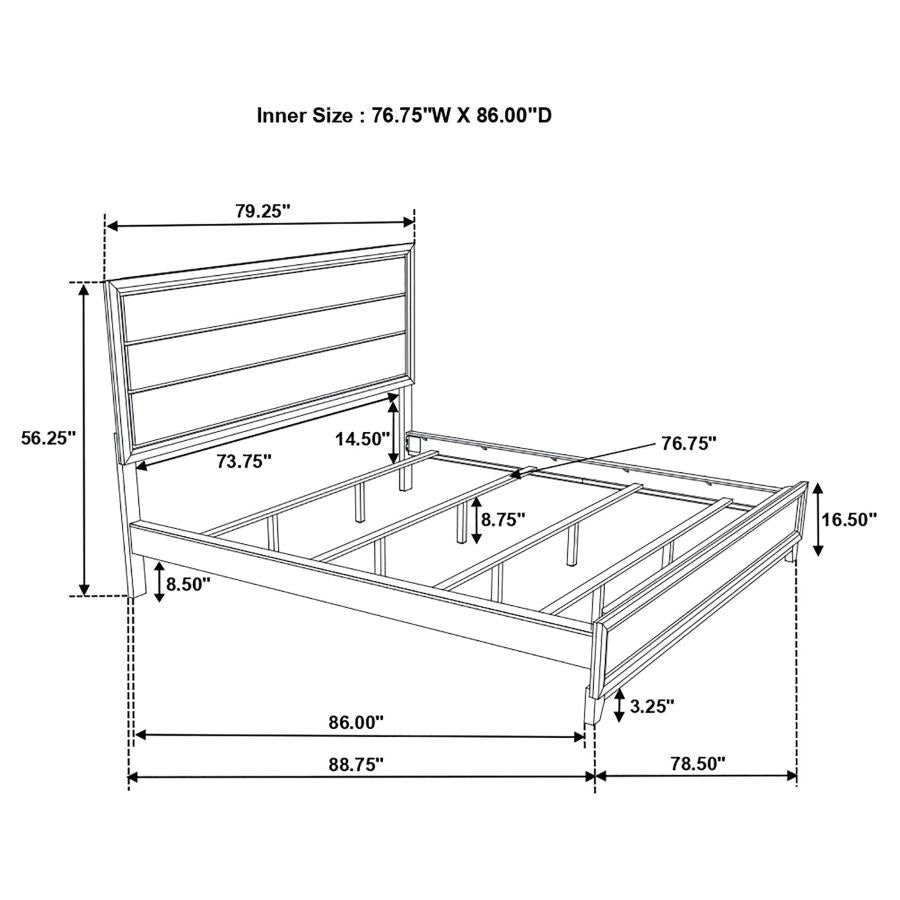 Watson Wood California King Panel Bed Grey Oak - 212421KW