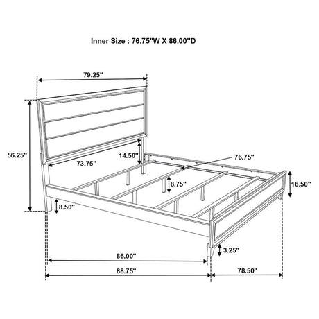 Watson Wood California King Panel Bed Grey Oak - 212421KW